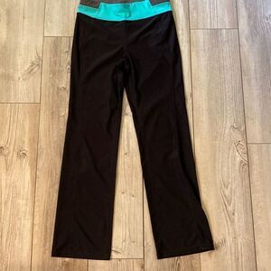 X Version Black Yoga Pants Slim Fit Size Large